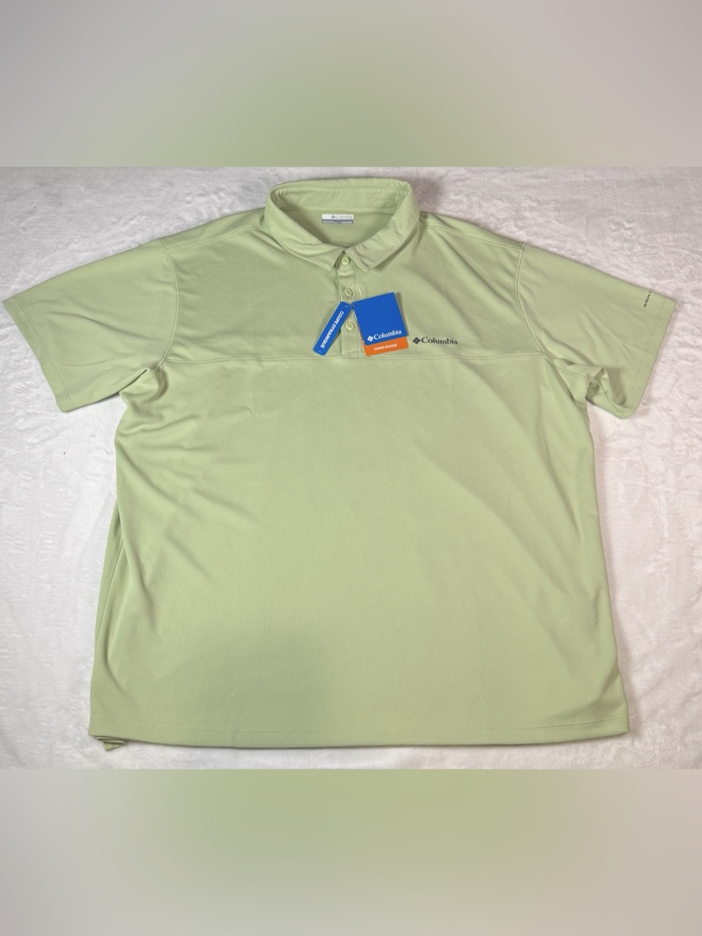 NWT Columbia Omni-Shade Men’s XXL Green Performance Golf Polo